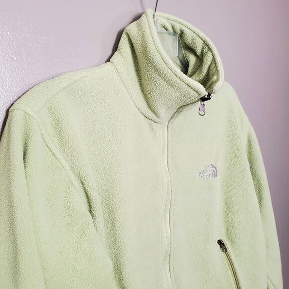 The North Face Fleece Jacket Womens Small Summit Series Lime Green Full Zip - Picture 4 of 8